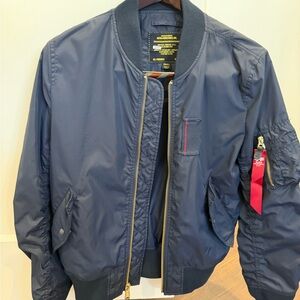 Alpha Industries Dark Blue Bomber Jacket